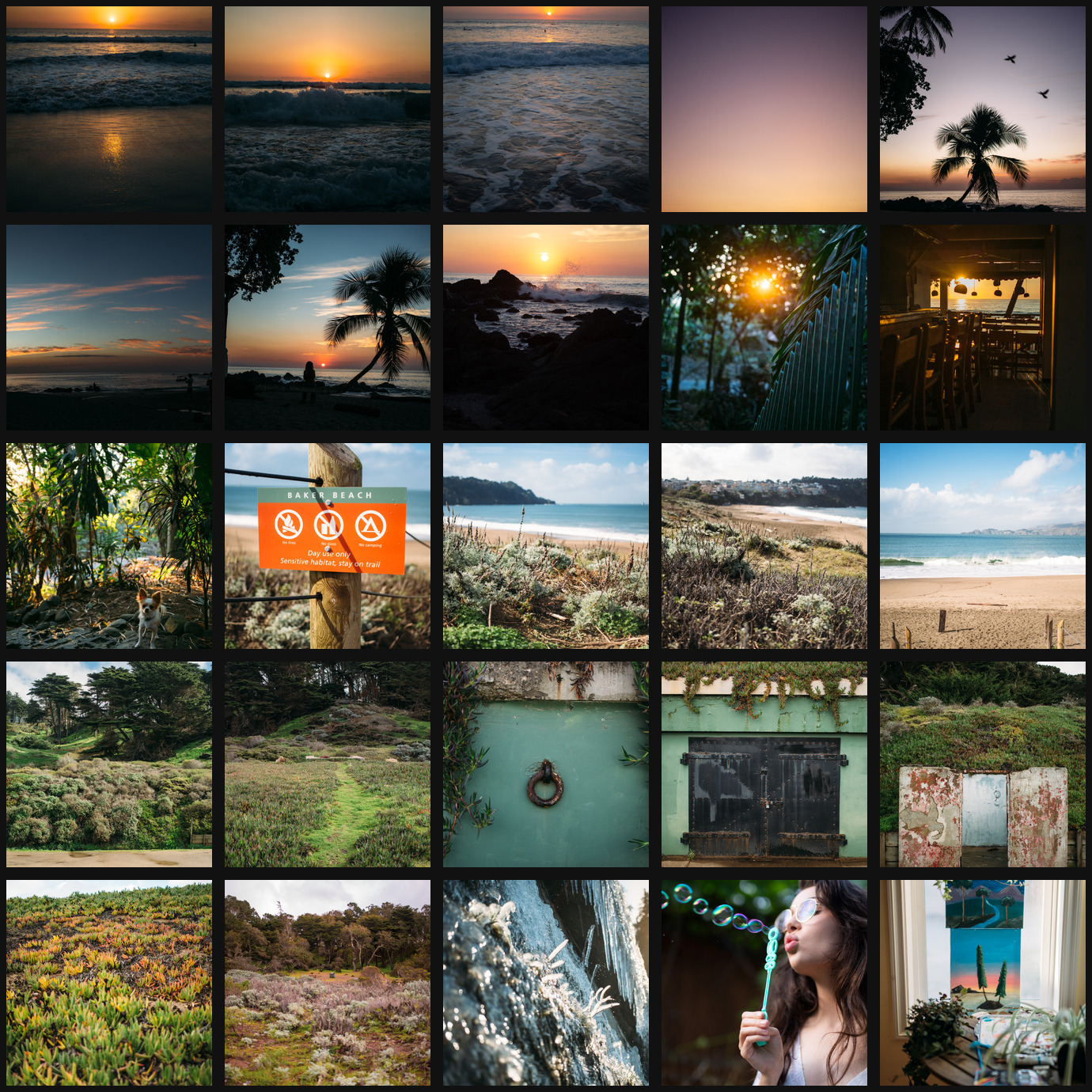 2019 portfolio contact sheet