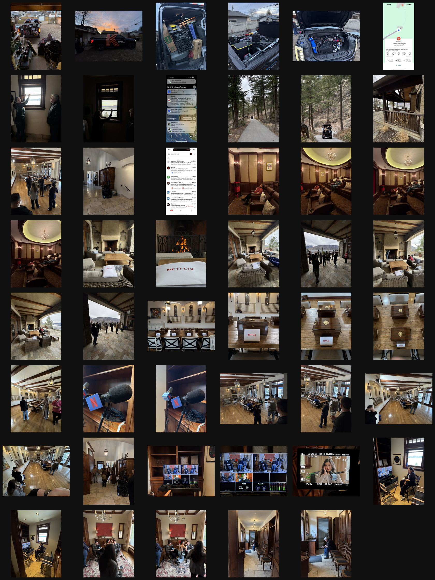 Netflix BTS contact sheet