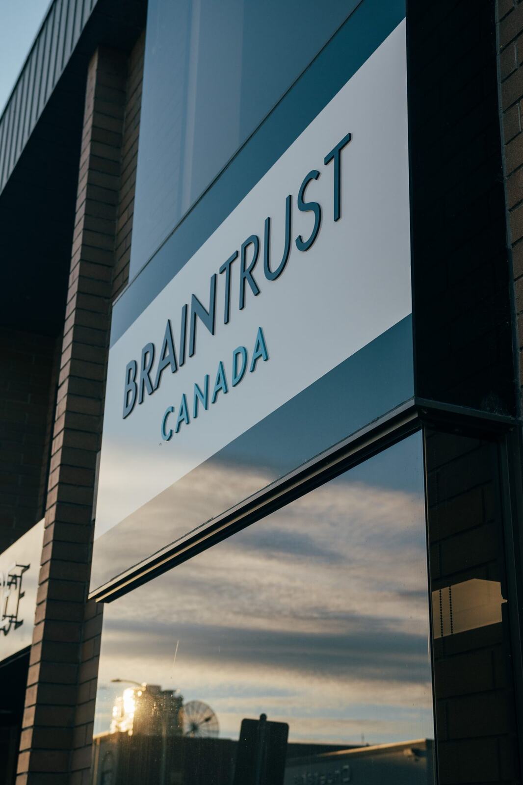 BrainTrust Canada Office corporate story frame 2: Office, team and location photography for BrainTrust Canada in Kelowna, with building images, group photos, staff portraits and interior details for local communications..