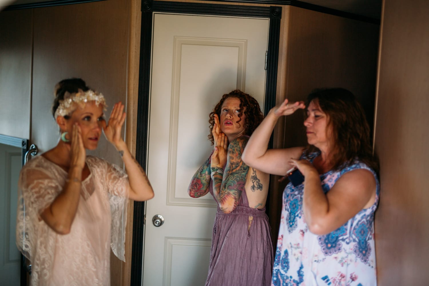 Carmel and Chris weddings story frame 12: A Sicamous and Shuswap Lake houseboat wedding that moved from water to beach, with friend-community overlap and a relaxed lakeside feeling..