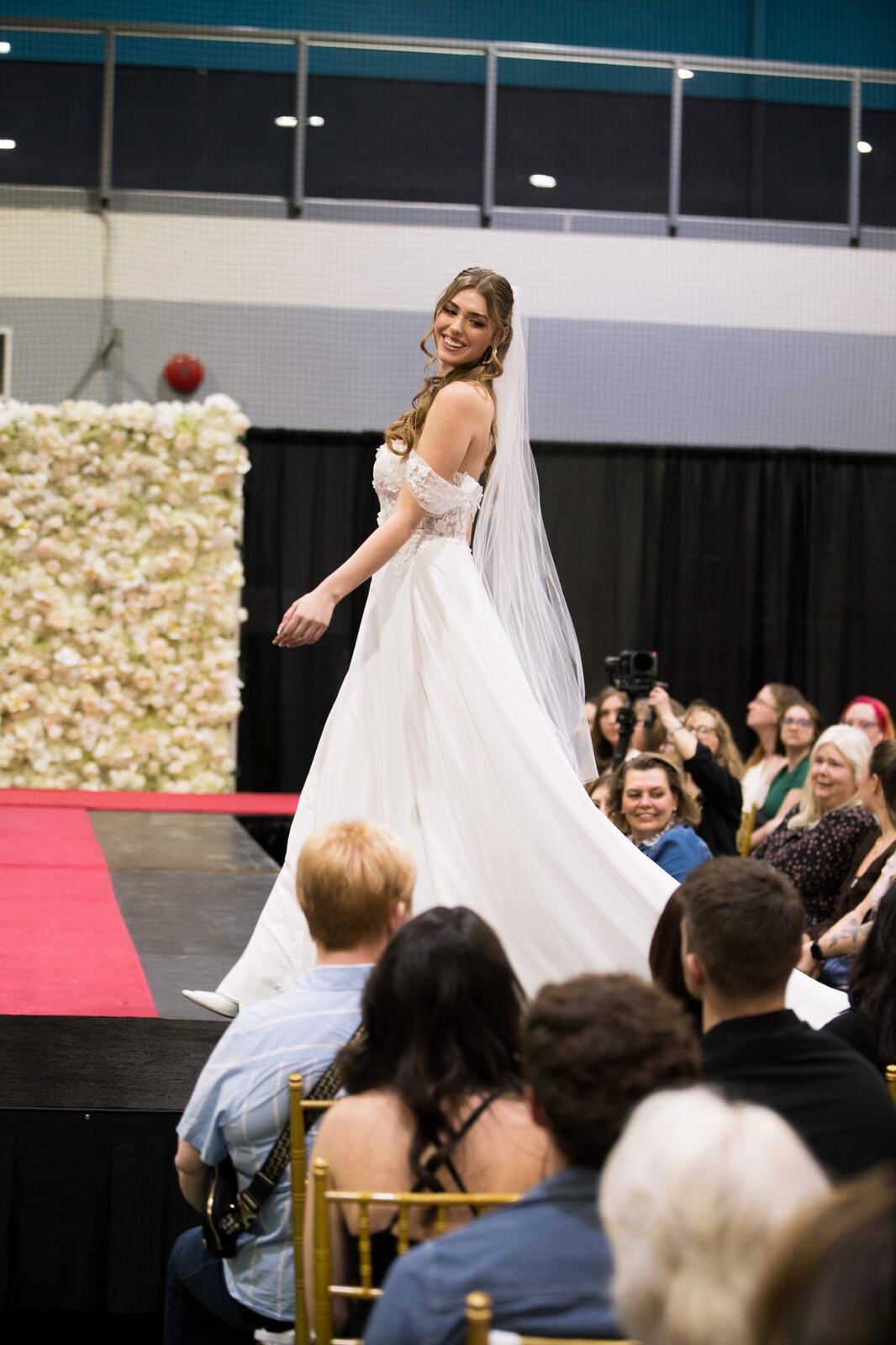 Diva Den at Kelowna Bridal Extravaganza corporate story frame 15: Runway and bridal beauty photography for Diva Den Day Spa at Kelowna Bridal Extravaganza, with women-focused looks from Sunny, Montana, Elena, Beth and Sky for Okanagan wedding and beauty brands..