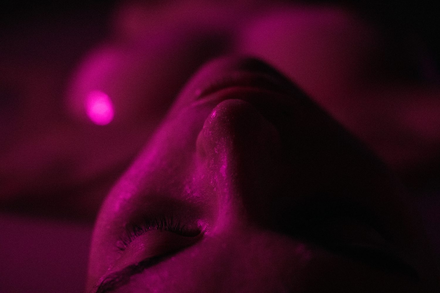 Float Space corporate story frame 29: A Float Space brand story with staff portraits, wellness atmosphere, red-light portrait texture and campaign-ready business imagery..