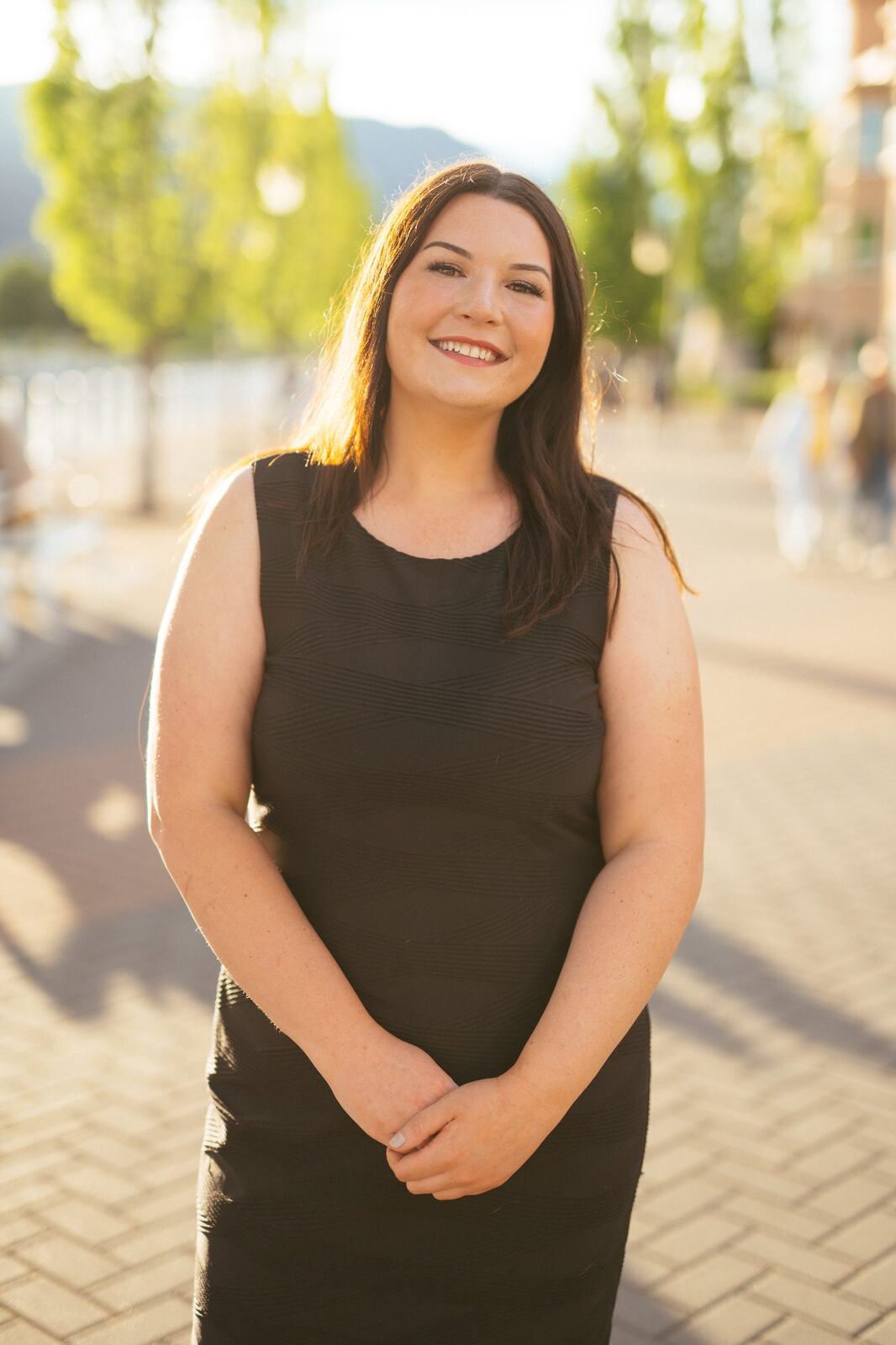 Guisachan Esthetics Salon corporate story frame 32: Brand portraits for Guisachan Esthetics Salon in Kelowna, with team photos, individual staff portraits, salon beauty styling and polished profile images for a local esthetics business..