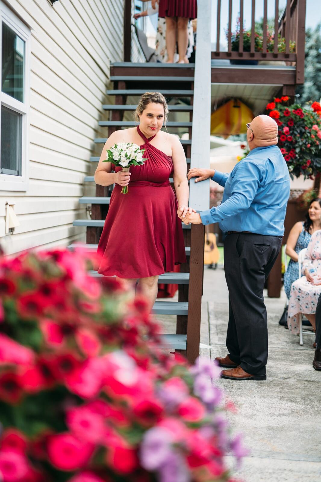 Hannah and Max weddings story frame 5: A private backyard wedding in Kamloops, with family closeness, friend energy, weather and detail moments that keep the day alive..