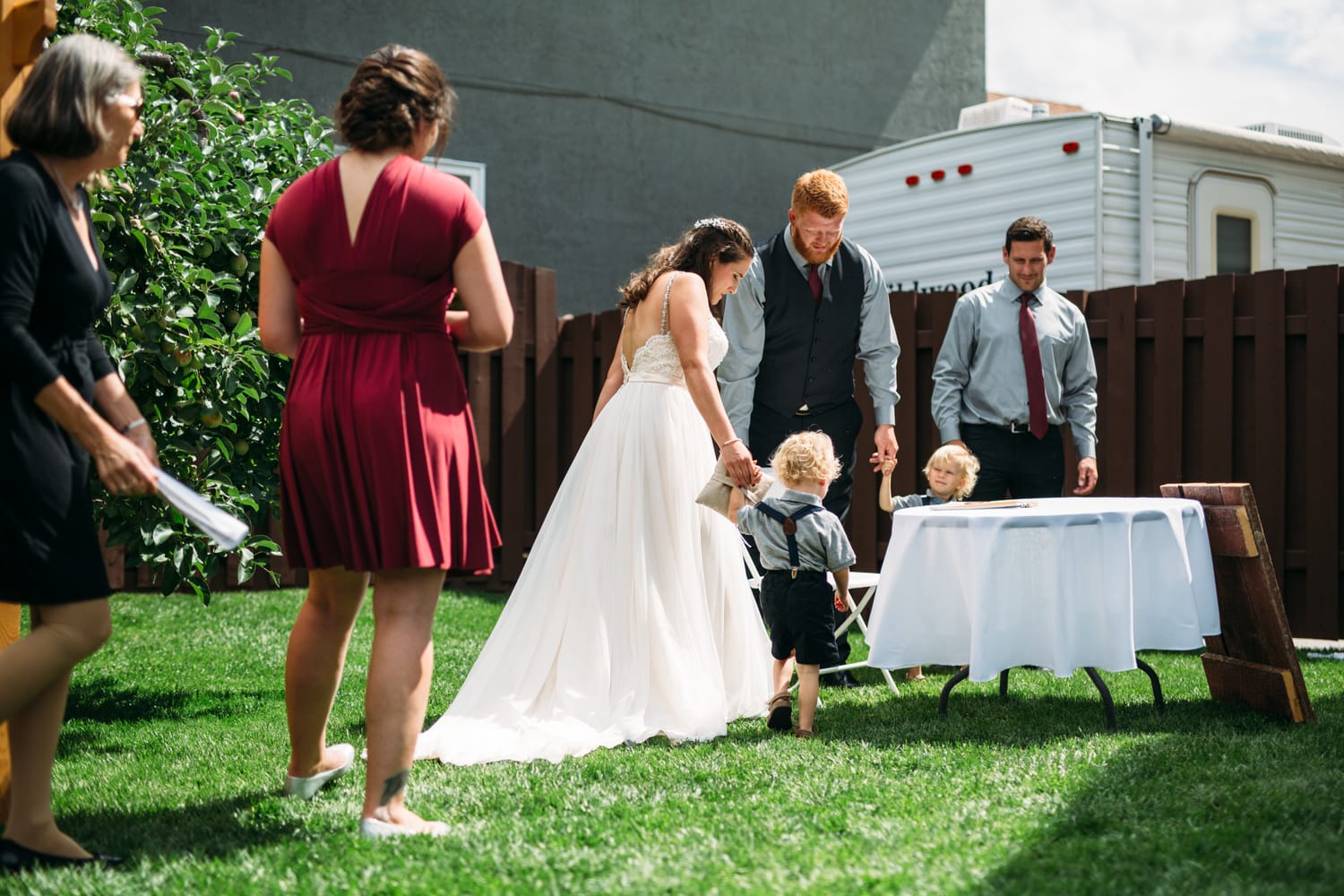 Hannah and Max weddings story frame 11: A private backyard wedding in Kamloops, with family closeness, friend energy, weather and detail moments that keep the day alive..