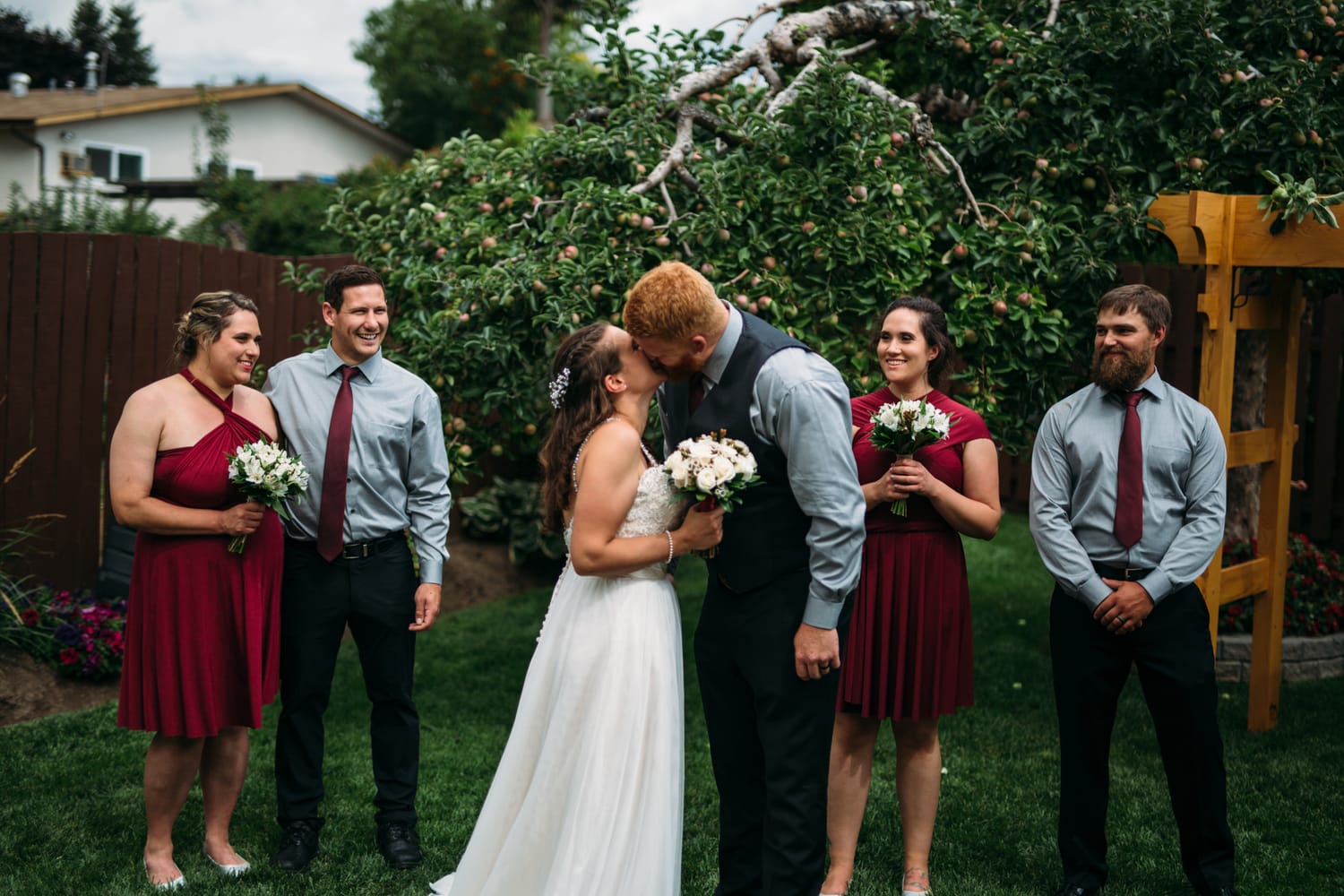 Hannah and Max weddings story frame 14: A private backyard wedding in Kamloops, with family closeness, friend energy, weather and detail moments that keep the day alive..