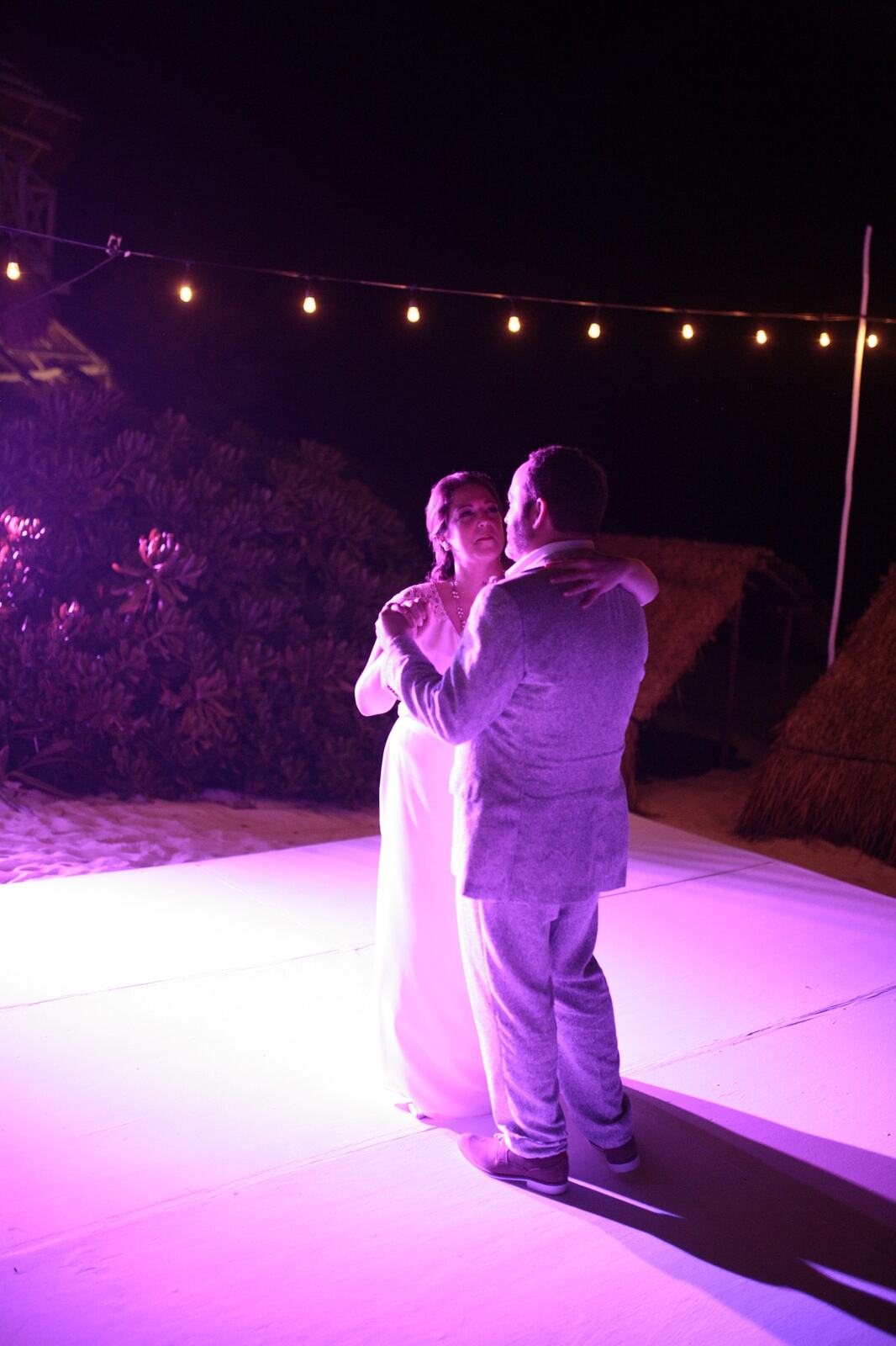 Wide view of Kyra and Ted's first dance