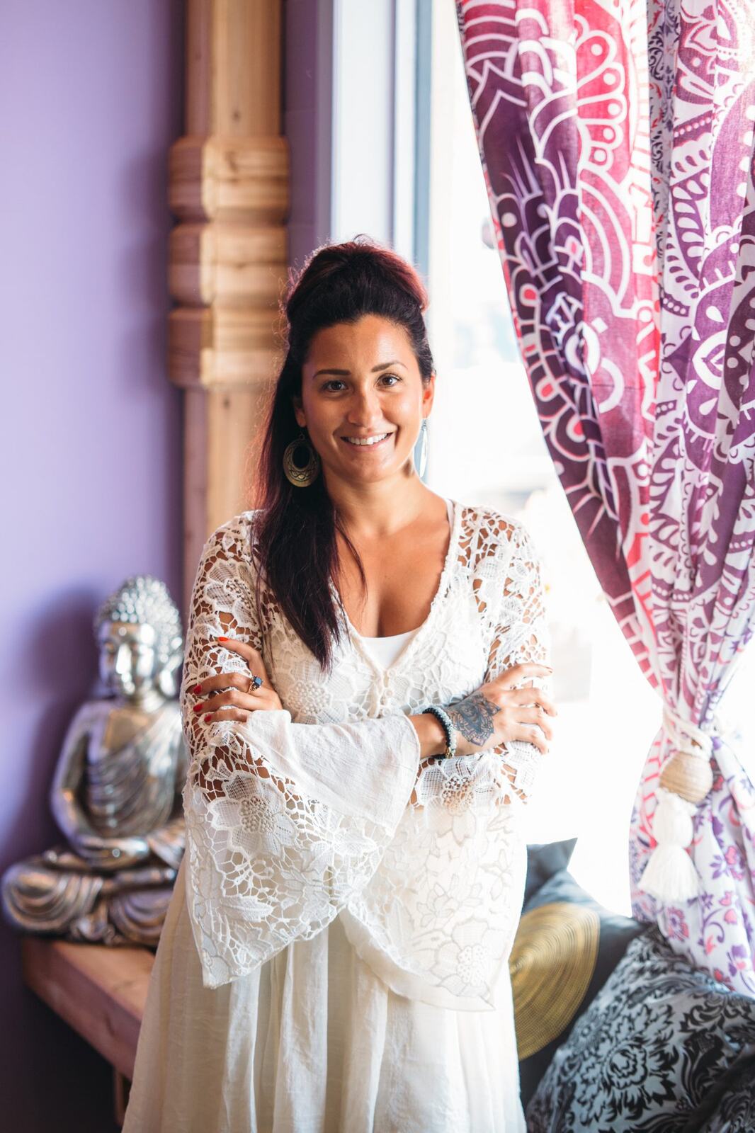 Lavender Lotus corporate story frame 16: Wellness brand photography for Lavender Lotus in Salmon Arm, BC, with interiors, product details, owner portraits, staff portraits and treatment-room atmosphere for a local wellness business..