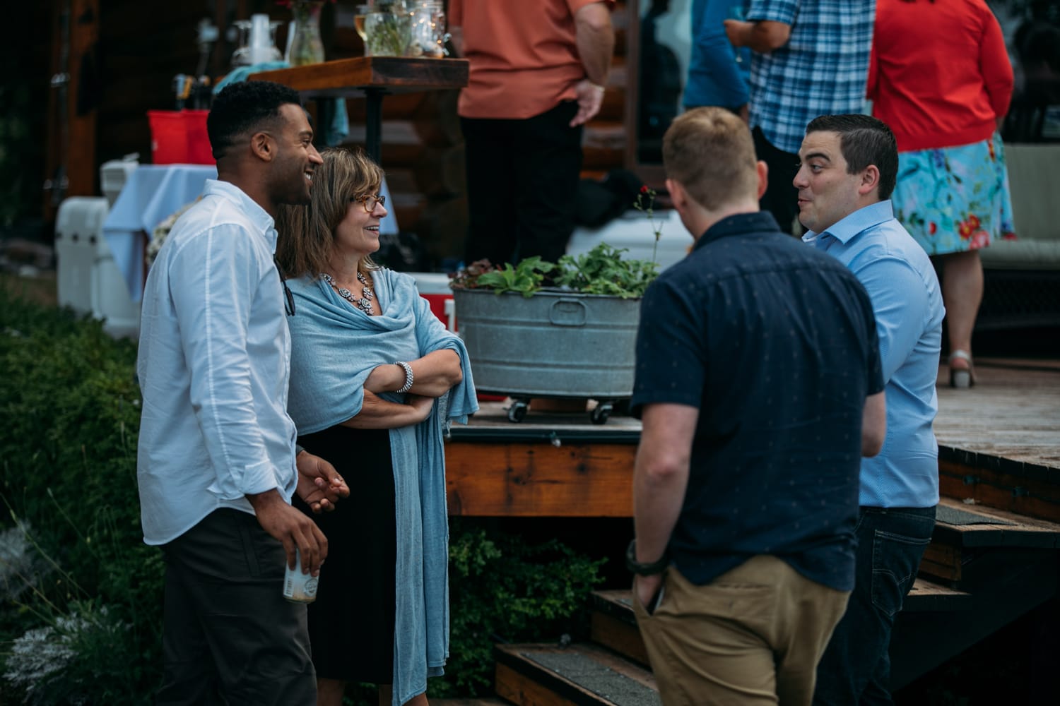 Mara and Casey weddings story frame 1: A Vancouver Island private-home wedding near Qualicum Beach, with Bowser prep, Friday gathering energy, custom vendors, kids, friends and cool Island air..