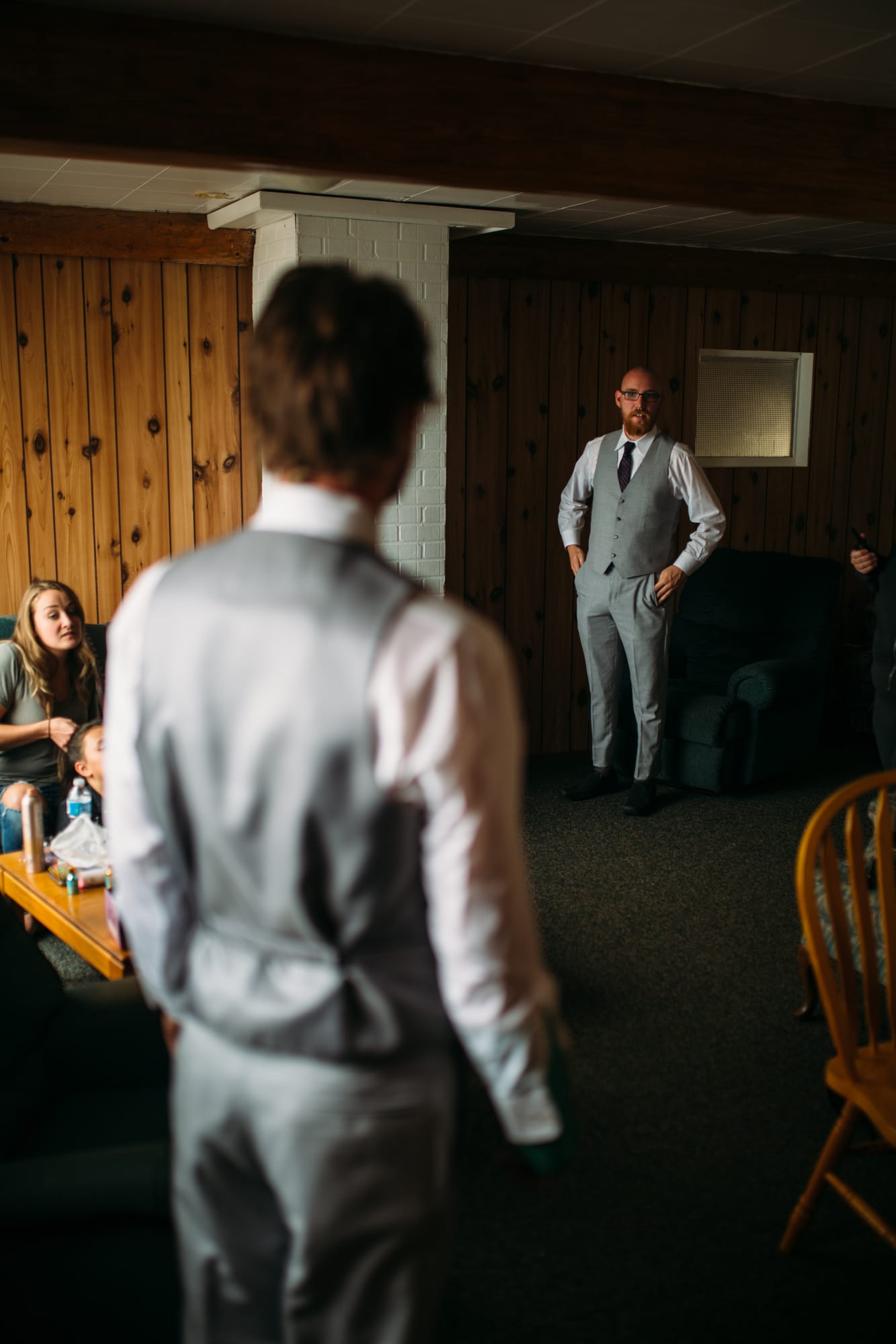 Marie and Mark weddings story frame 4: A Mabel Lake Airpark wedding in the North Okanagan, with grass-runway scenery, open-air photos and sweet family help around makeup, flowers and petals..