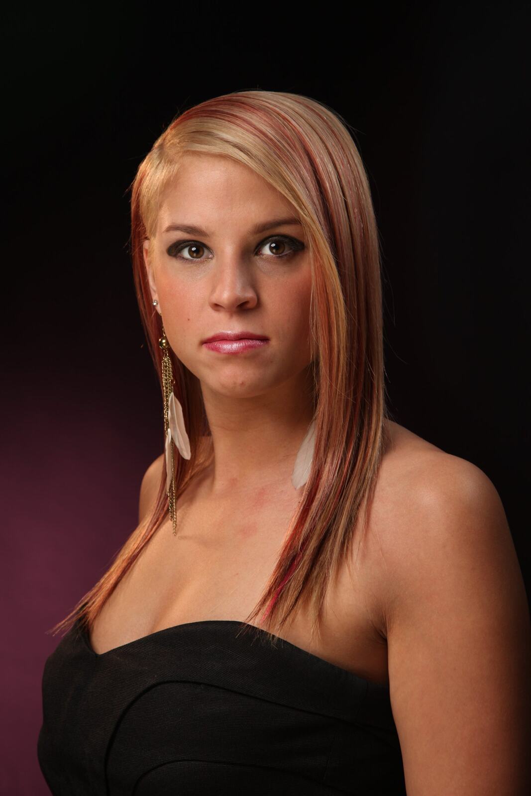 Michaela studio headshot with straight hair, photograph 2