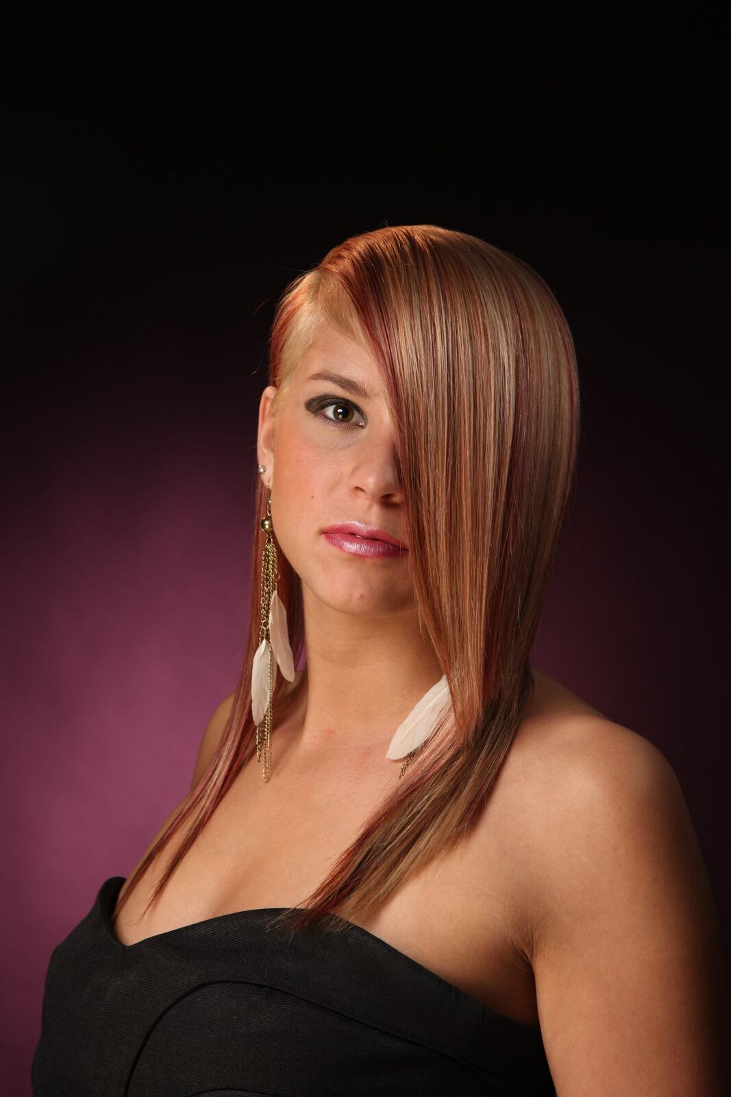 Michaela studio headshot with straight hair, photograph 3