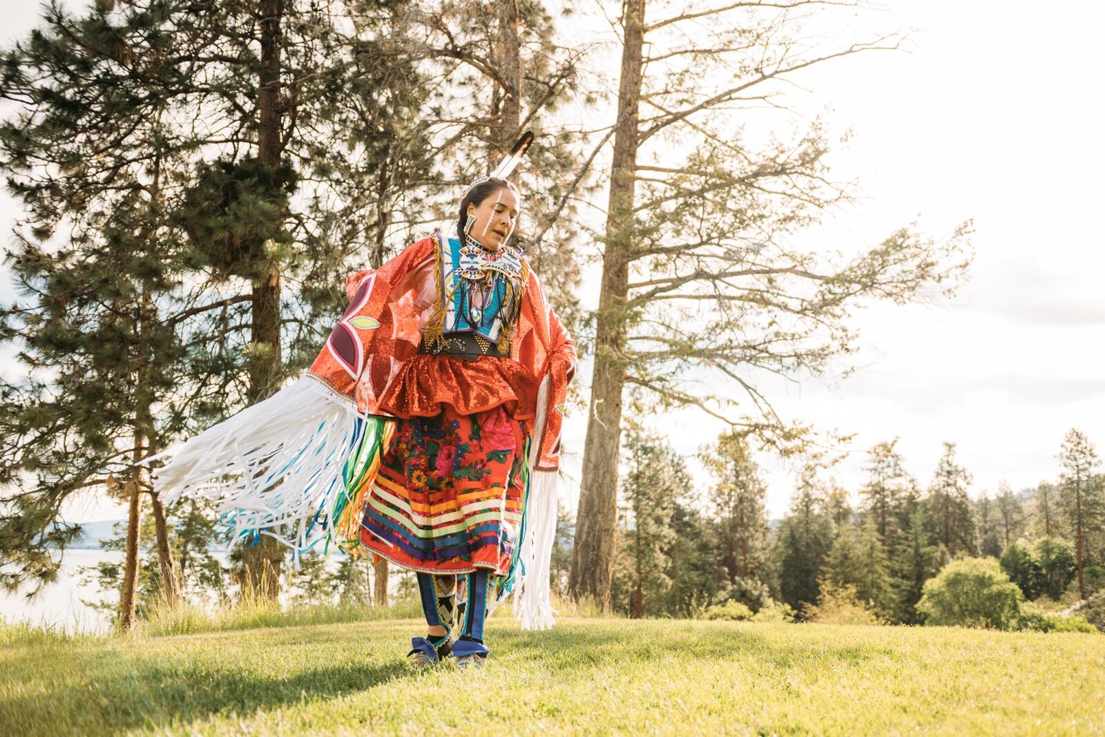 Pala-Neekiki Powwow documentary / travel story frame 4: A documentary/event story with colour, movement, regalia and gathering, held with a quieter image-led tone..