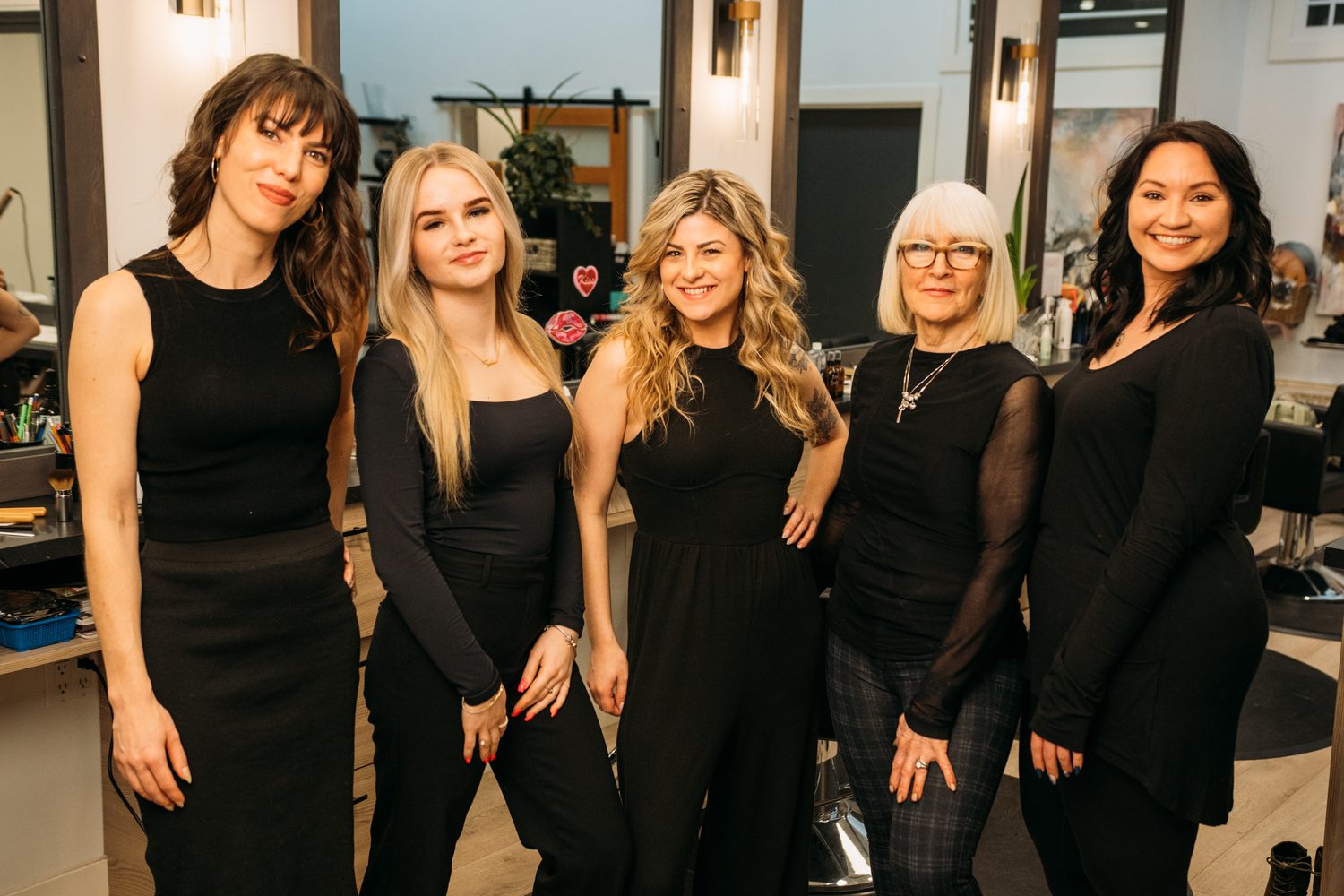 Sass Hair and Diva Den corporate story frame 38: Special-event, prom and grad beauty portraits for Sass Hair and Diva Den in Kelowna, with finished hair, makeup, salon atmosphere and polished vendor images..