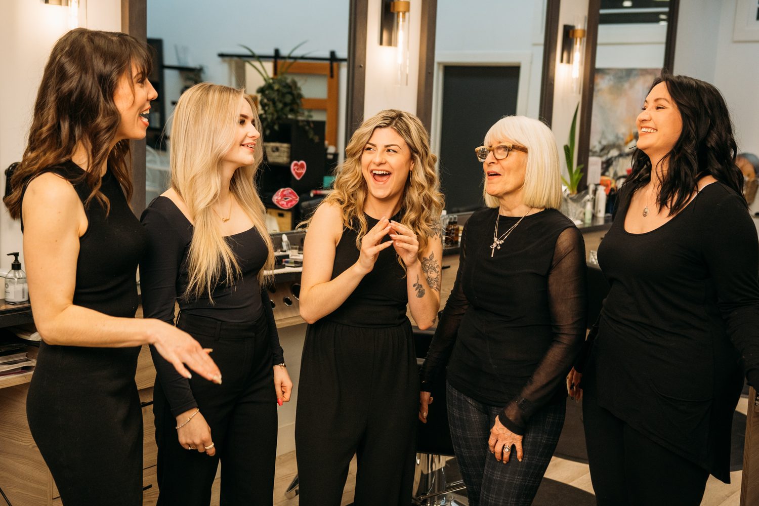 Sass Hair and Diva Den corporate story frame 39: Special-event, prom and grad beauty portraits for Sass Hair and Diva Den in Kelowna, with finished hair, makeup, salon atmosphere and polished vendor images..