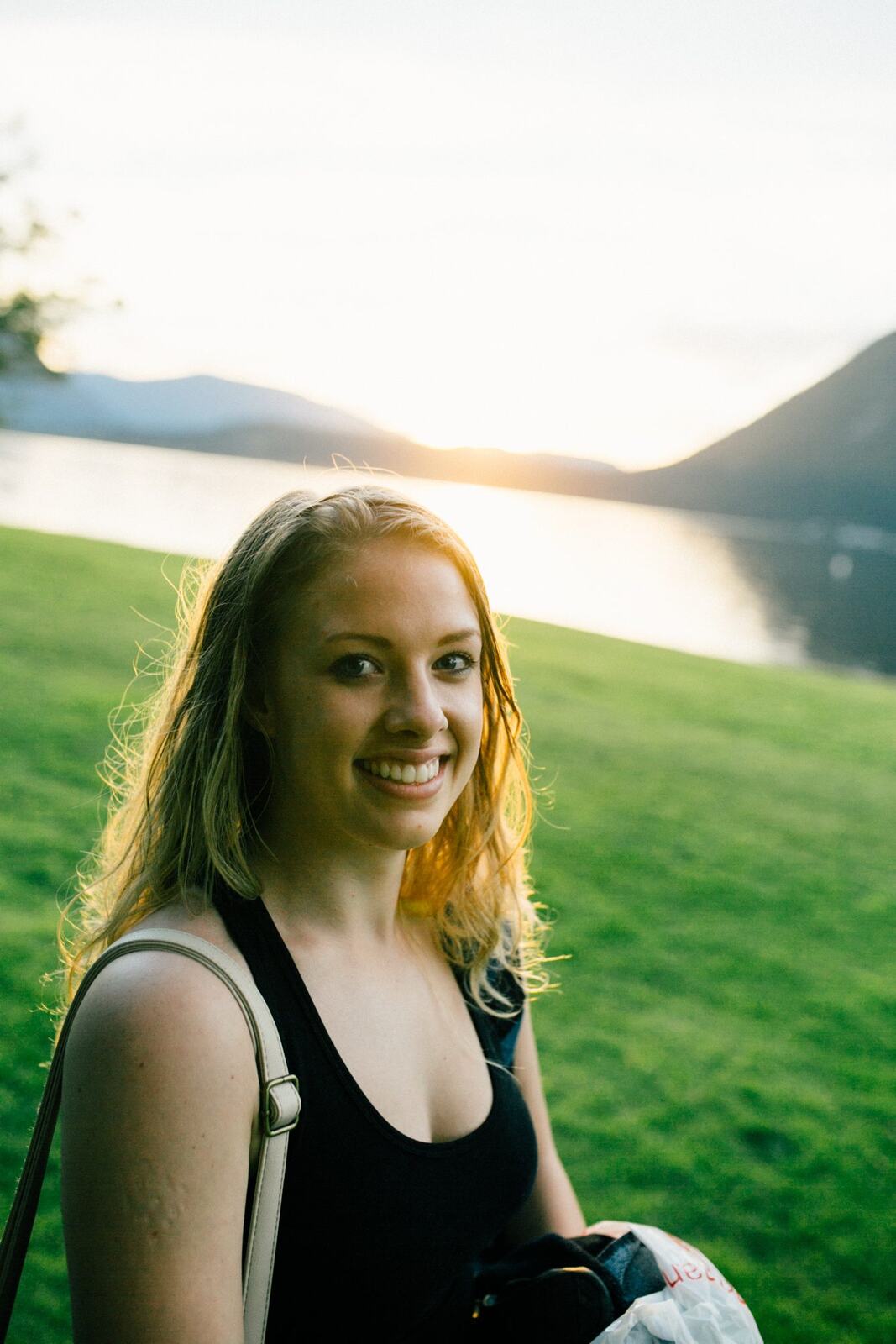 Shani Yoga corporate story frame 40: Wellness portraits for Shani with yoga movement, shoreline light and wooded settings, created for a personal brand with an active outdoor focus.