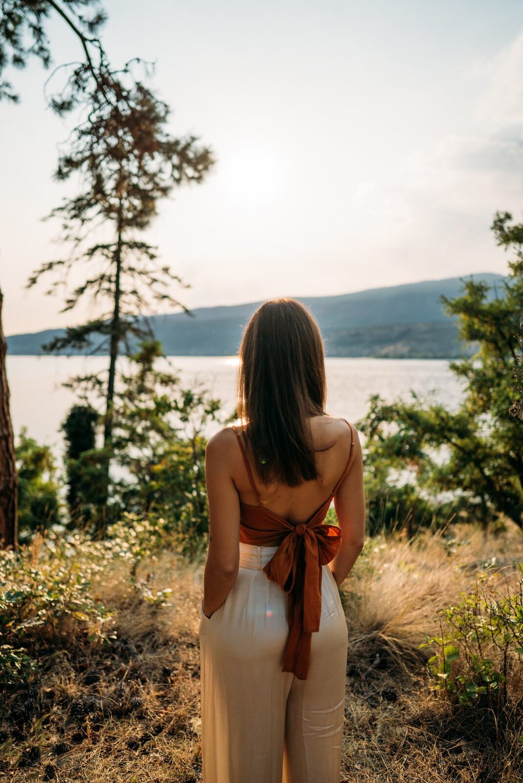 The Living Narrative, Sol corporate story frame 2: Personal-brand photography for The Living Narrative in Kelowna, with Sol in warm Okanagan light, lakeside portrait range and profile-ready images for creative business use..