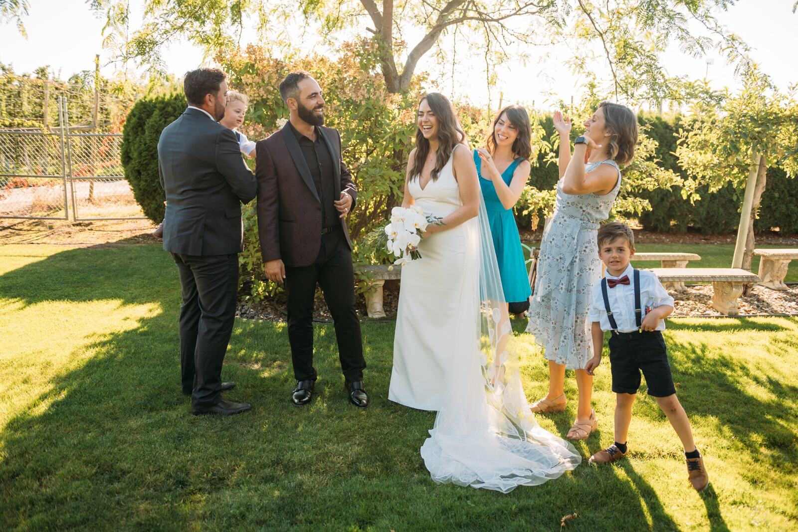 Vanessa and Sep weddings story frame 6: A Kelowna wedding moving from A Touch of English to Belgo Wedding Chapel, Scenic Canyon Park portraits, and a Bernie's Supper Club reception..
