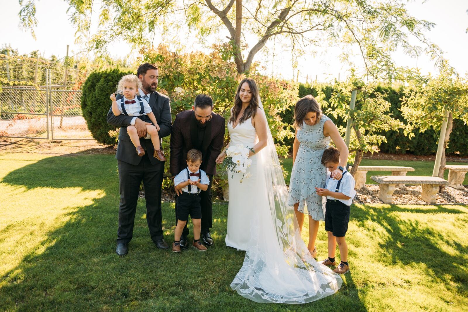 Vanessa and Sep weddings story frame 8: A Kelowna wedding moving from A Touch of English to Belgo Wedding Chapel, Scenic Canyon Park portraits, and a Bernie's Supper Club reception..