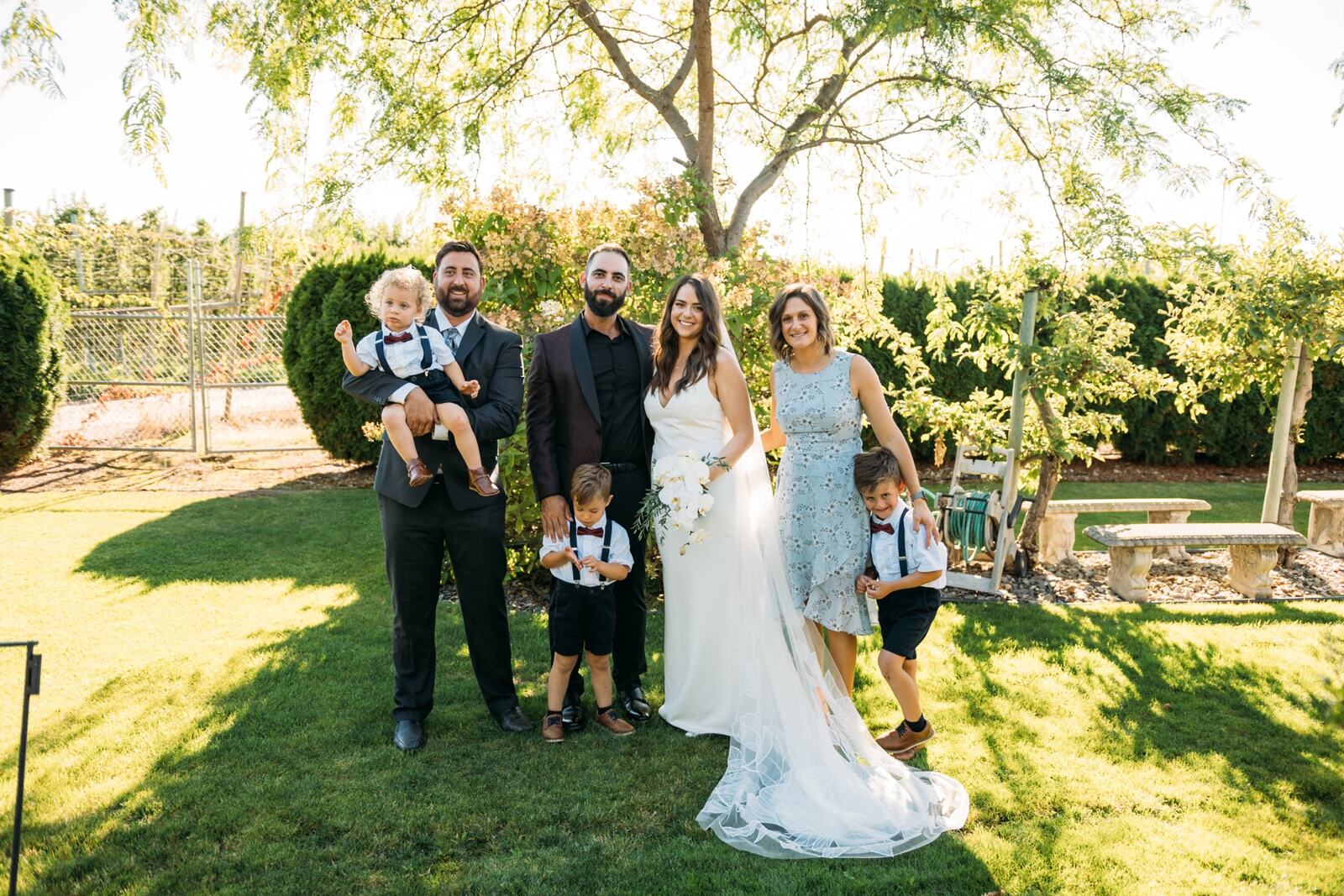 Vanessa and Sep weddings story frame 10: A Kelowna wedding moving from A Touch of English to Belgo Wedding Chapel, Scenic Canyon Park portraits, and a Bernie's Supper Club reception..